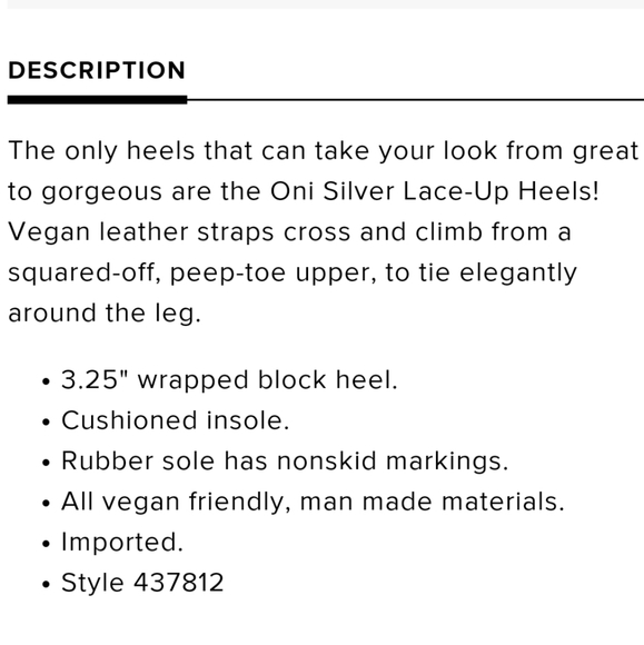 Metallic silver lace up ankle strap block heel 90s - Picture 5 of 5